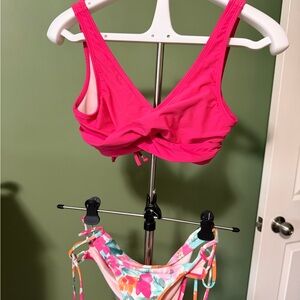 Cupshe Pink and Floral Bikini Set